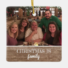 Moderne Rustic Custom 2-side reeks - Kerstmis met  Keramisch Ornament