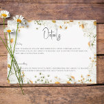 Moderne Rustic Daisy Lijst Wedding Details Informatiekaartje<br><div class="desc">Het ontwerp van deze trouwgegevens is voorzien van een lijst rustige daisies. Eenvoudig,  klassiek,  maar uniek. Deze kaart maakt deel uit van de Moderne Rustic Daisy Lijst Wedding Suite,  die is gemaakt door de Pers van de Vakbakkerswinkel.</div>