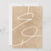 Moderne Rustic Elegant Script White Grey Voeg Foto Save The Date (Achterkant)