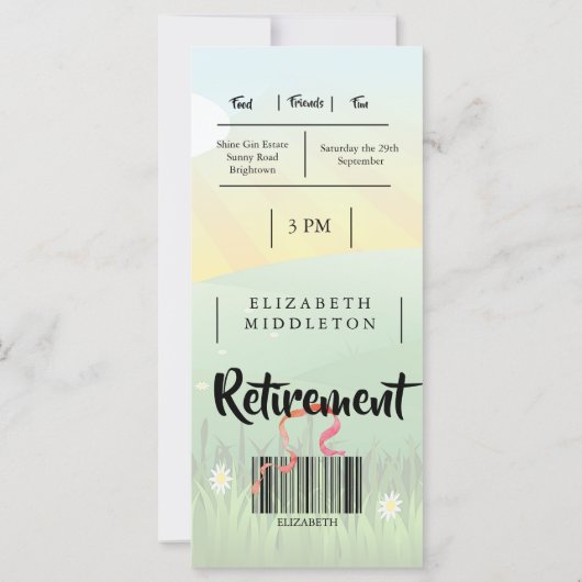 Moderne Rustic Festival Retirement Party (Achterkant)