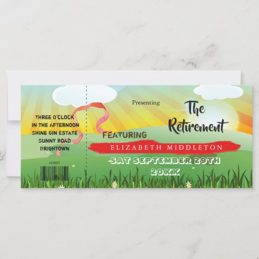 Moderne Rustic Festival Retirement Party (Voorkant)