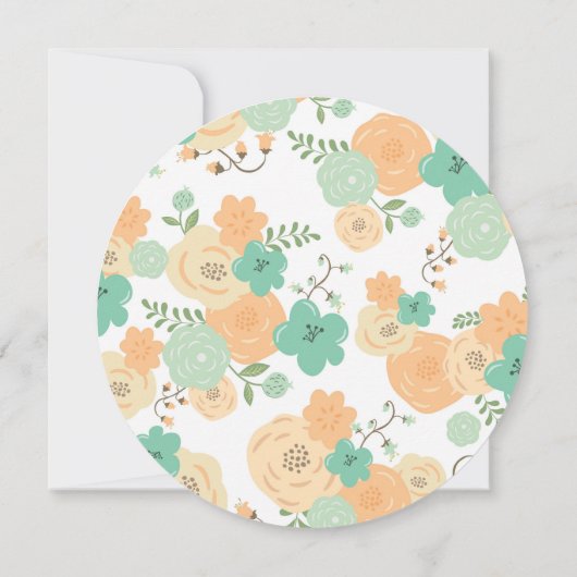 Moderne Rustic Floral Thanksgiving - menukaart Kaart (Achterkant)