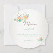 Moderne Rustic Floral Thanksgiving - menukaart Kaart (Voorkant)