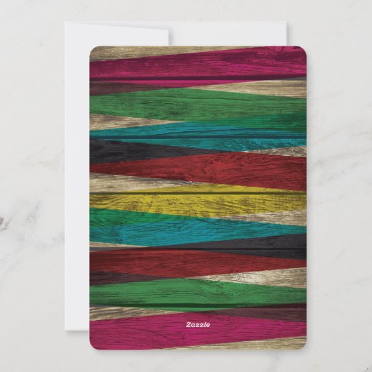 Moderne Rustic-fotokerstkaart Feestdagenkaart (Achterkant)