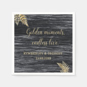 Moderne Rustic Golden Moments eindeloze liefdeswed Servet (Voorkant)