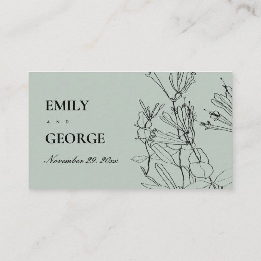 MODERNE RUSTIC GRAY LINE DRAADPLEEGKAARTEN VISITEKAARTJE (Achterkant)