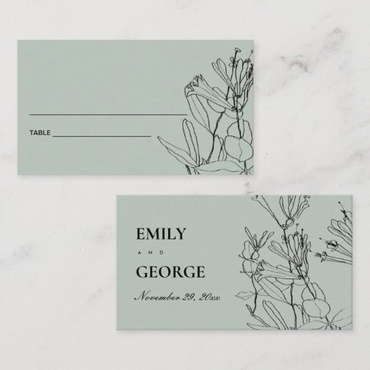 MODERNE RUSTIC GRAY LINE DRAADPLEEGKAARTEN VISITEKAARTJE (Voorkant / Achterkant)