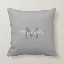 Moderne rustic Gray-naam voor persoonlijk monogram