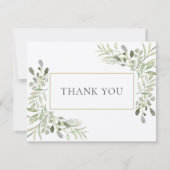 Moderne Rustic Greenery Business - Hartelijk dank Bedankkaart (Voorkant)