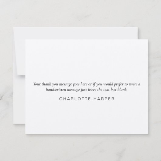 Moderne Rustic Greenery Business - Hartelijk dank Bedankkaart (Achterkant)