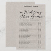 Moderne Rustic Grey Vrijgezellenfeest Game PRINED (Voorkant / Achterkant)