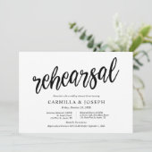 Moderne Rustic, huwelijksrepetitie en avondeten Kaart (Staand voorkant)