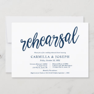 Moderne Rustic, huwelijksrepetitie en avondeten Kaart
