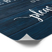 Moderne Rustic, huwelijksrepetitie welkom Poster (Hoek)