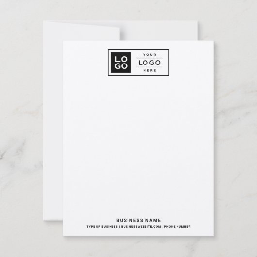 Moderne Rustic Kraft Black - Aangepaste zakelijke Notitiekaartje (Voorkant)