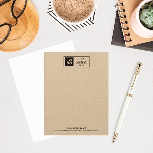 Moderne Rustic Kraft Black - Aangepaste zakelijke  Notitiekaartje