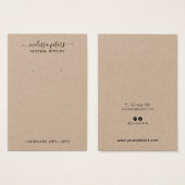 Moderne Rustic Kraft Jewelry Earring Display Kaart (Voorkant /achterkant)