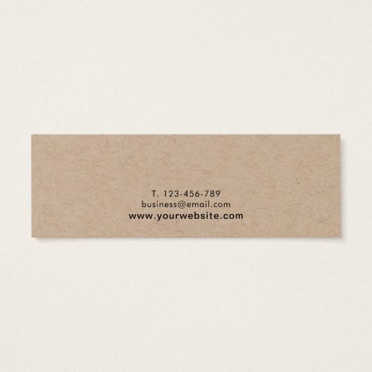 Moderne Rustic Kraft Jewelry Earring Display Kaart (Achterkant)