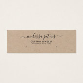 Moderne Rustic Kraft Jewelry Earring Display Kaart (Voorkant)