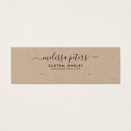 Moderne Rustic Kraft Jewelry Earring Display Kaart