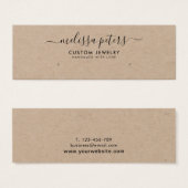 Moderne Rustic Kraft Jewelry Earring Display Kaart (Voorkant /achterkant)