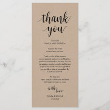 Moderne Rustic, Kraft Place-instelling Dank u wel 