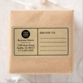 Moderne Rustic Kraft Small Business Logo Etiket (Insitu)