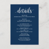 Moderne Rustic-marinekaart voor bruiloft Informatiekaartje (Voorkant)