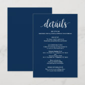 Moderne Rustic-marinekaart voor bruiloft Informatiekaartje (Voorkant / Achterkant)