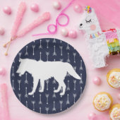 Moderne Rustic Navy & White Wolf Arrows Papieren Bordje (Feest)