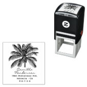 Moderne Rustic Palm Tree Aangepast retouradres Zelfinktende Stempel (In situ)
