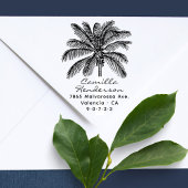 Moderne Rustic Palm Tree Aangepast retouradres Zelfinktende Stempel