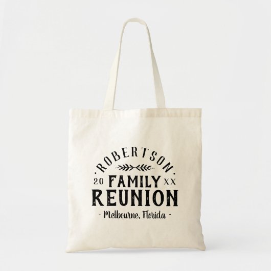 Moderne Rustic Personal Reunion Canvas tas (Voorkant)