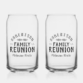 Moderne Rustic persoonlijke gezinshereniging Blikvorm Glas (Voorkant)