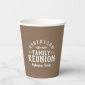 Moderne Rustic persoonlijke gezinshereniging Papieren Bekers (Voorkant)