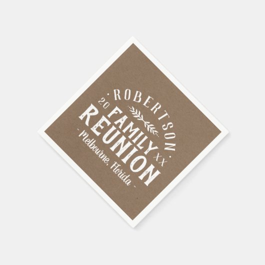 Moderne Rustic persoonlijke gezinshereniging Servetten (Hoek)