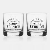 Moderne Rustic persoonlijke gezinshereniging Whisky Glas (Voorkant)