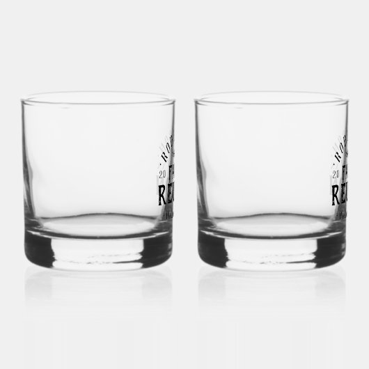 Moderne Rustic persoonlijke gezinshereniging Whisky Glas (Rechts)