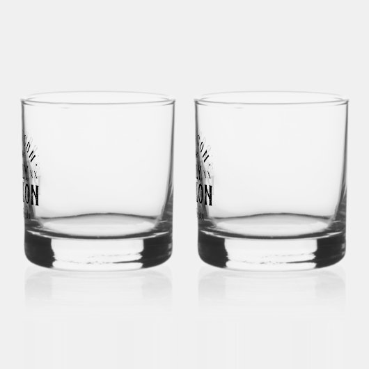 Moderne Rustic persoonlijke gezinshereniging Whisky Glas (Links)