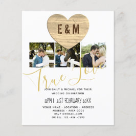 Moderne Rustic Photo Collage Wedding Invitations