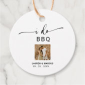 Moderne Rustic Photo I Do BBQ Bedankjes Labels (Voorkant)
