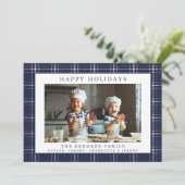 Moderne Rustic Plays Family Kaart voor Kerstmis me (Staand voorkant)