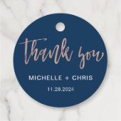 Moderne Rustic Script Calligraphy Wedding for Labe Bedankjes Labels (Achterkant)