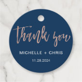 Moderne Rustic Script Calligraphy Wedding for Labe Bedankjes Labels (Voorkant)