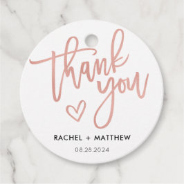 Moderne Rustic Script Calligraphy Wedding for Labe Bedankjes Labels