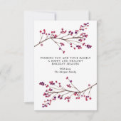 Moderne Rustic Script-kerstfotokaart Bedankkaart (Achterkant)