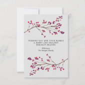 Moderne Rustic Script-kerstfotokaart Bedankkaart (Achterkant)