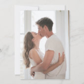 Moderne Rustic Simple Calligraphy Engagement Party Kaart (Achterkant)