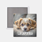 Moderne Rustic Simple Custom Pet-foto Magneet (Voorkant / Achterkant)