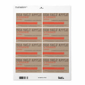 Moderne Rustic  Stijlzeepverpakking Etiket (Full Sheet)